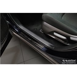 Seuils de portes carboné 3D noir sur mesure pour Toyota RAV-4 (5th Gen) 2018- & Suzuki Across 2022- 'Hybrid' 2-pièces
