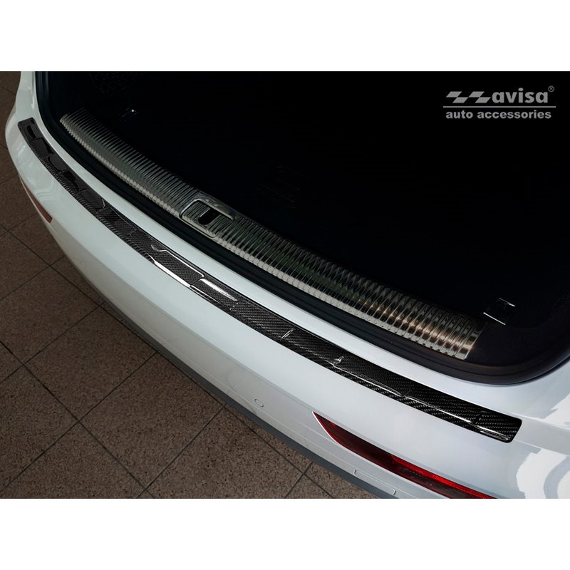 Protection de seuil arrière carboné 3D sur mesure pour Audi Q5 (FY) 2017-2020 & FL 2020-