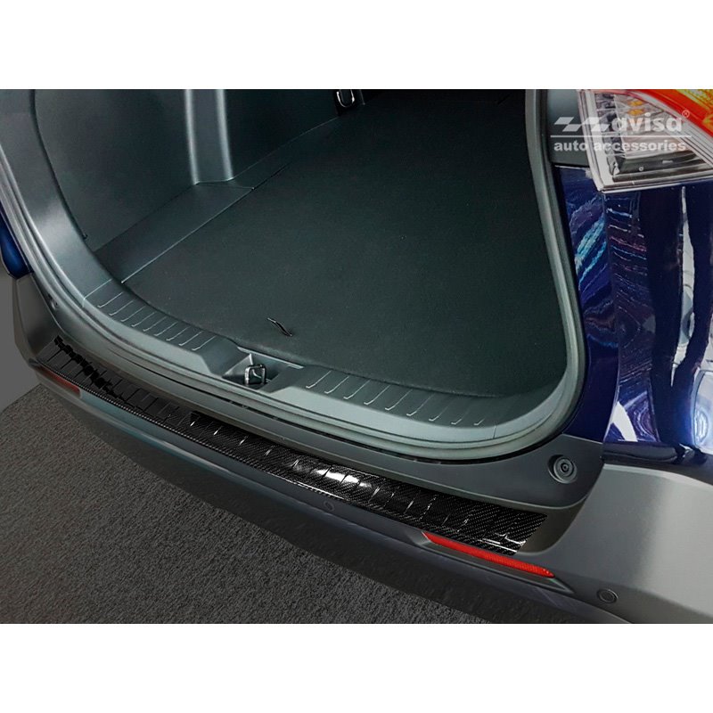Protection de seuil arrière carboné 3D sur mesure pour Toyota RAV4 (5th Gen.) 2018- & Suzuki Across 2020- 'Ribs'