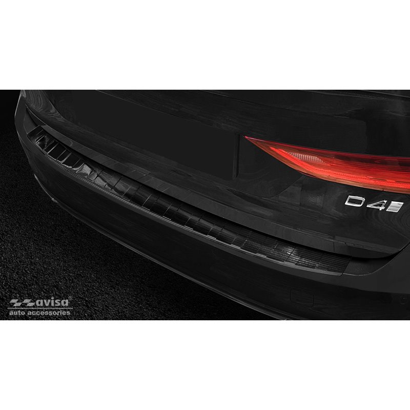 Protection de seuil arrière carboné 3D sur mesure pour Volvo V90 2016-