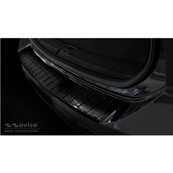 Protection de seuil arrière carboné 3D sur mesure pour Volkswagen Touran III 2015- incl. R-Line 'Ribs'