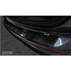 Protection de seuil arrière carboné 3D sur mesure pour Volvo V60 2018- 'Ribs' incl. Cross Country & R-Design
