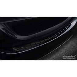 Protection de seuil arrière carboné 3D sur mesure pour Mercedes Classe-C W205 Sedan 2014-2019 & FL 2019-2021 'Ribs'