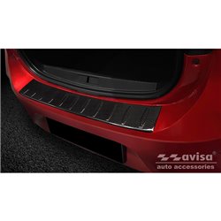 Protection de seuil arrière carboné 3D sur mesure pour Opel Corsa F HB 5-portes GS Line 2019- 'Ribs'