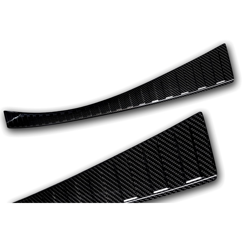 Protection de seuil arrière carboné 3D sur mesure pour Mitsubishi ASX Facelift 2019- 'Ribs'