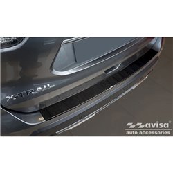 Protection de seuil arrière carboné 3D sur mesure pour Nissan X-Trail III (T32) Facelift 2017-2021 'Ribs'