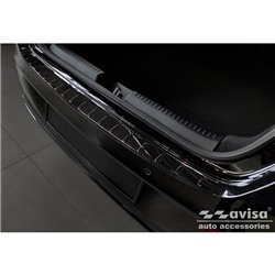 Protection de seuil arrière carboné 3D sur mesure pour Mercedes CLA II (X118) Shooting Brake 2019- 'Ribs'