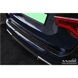 Protection de seuil arrière carboné 3D sur mesure pour BMW iX3 (G08) 2020- 'Ribs'