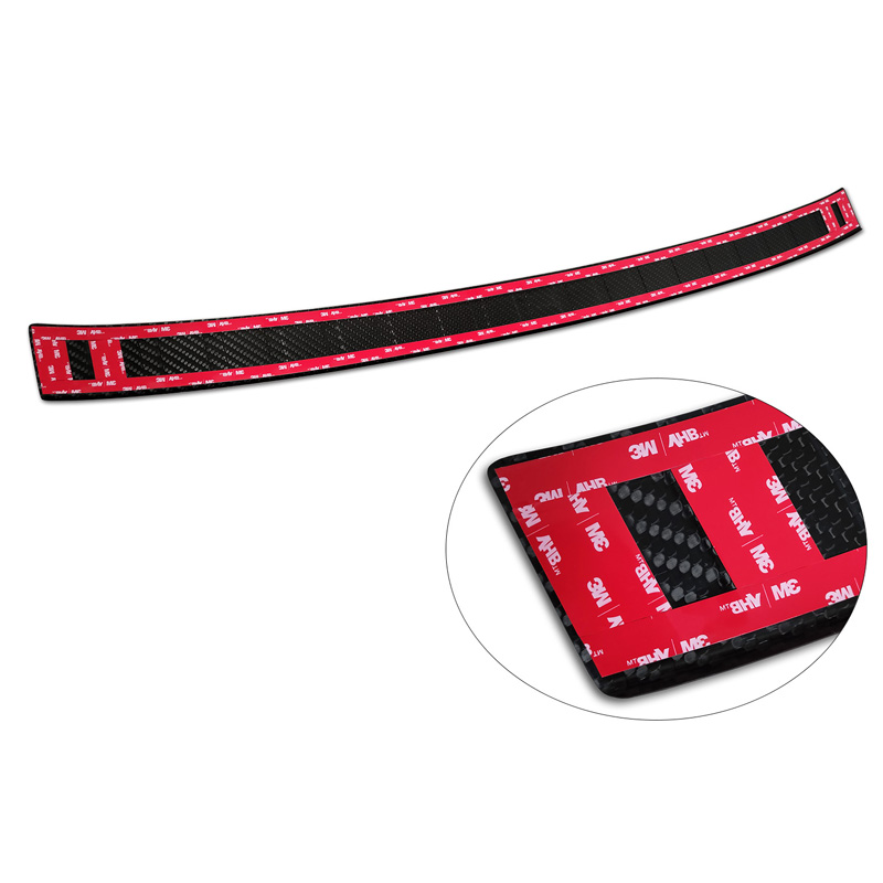 Protection de seuil arrière carboné 3D sur mesure pour BMW X1 U11 / U11 xLine 2022- 'Ribs'