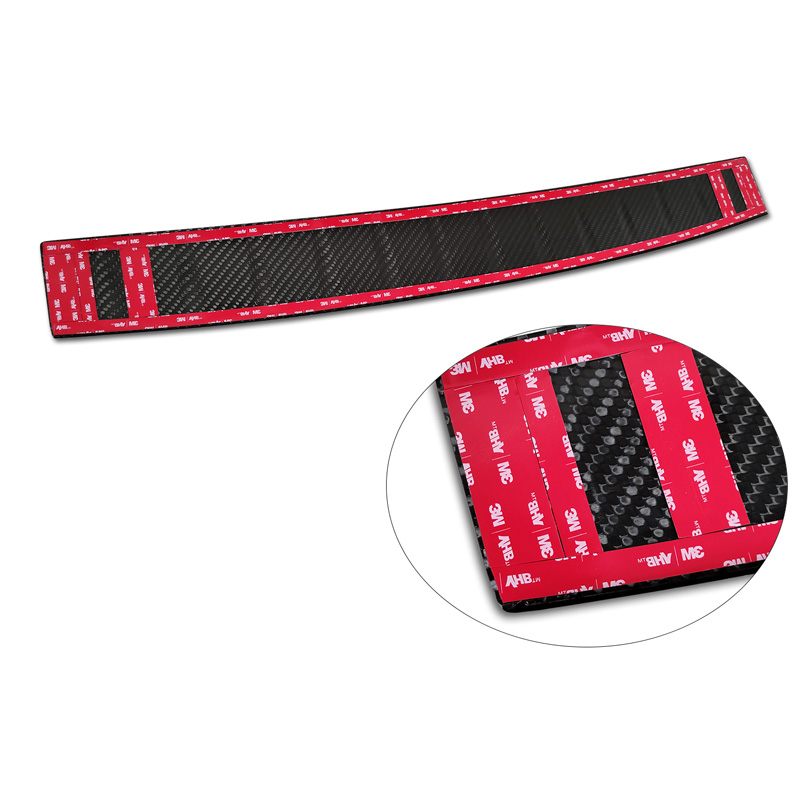 Protection de seuil arrière carboné 3D sur mesure pour Mercedes EQS SUV (X296) 2022- 'Ribs'