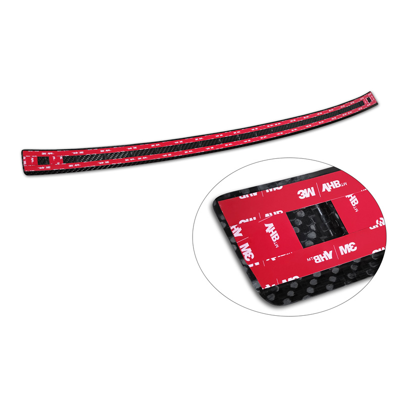 Protection de seuil arrière carboné 3D sur mesure pour BMW X1 avec Pacquet-M (U11) 2022- 'Ribs'