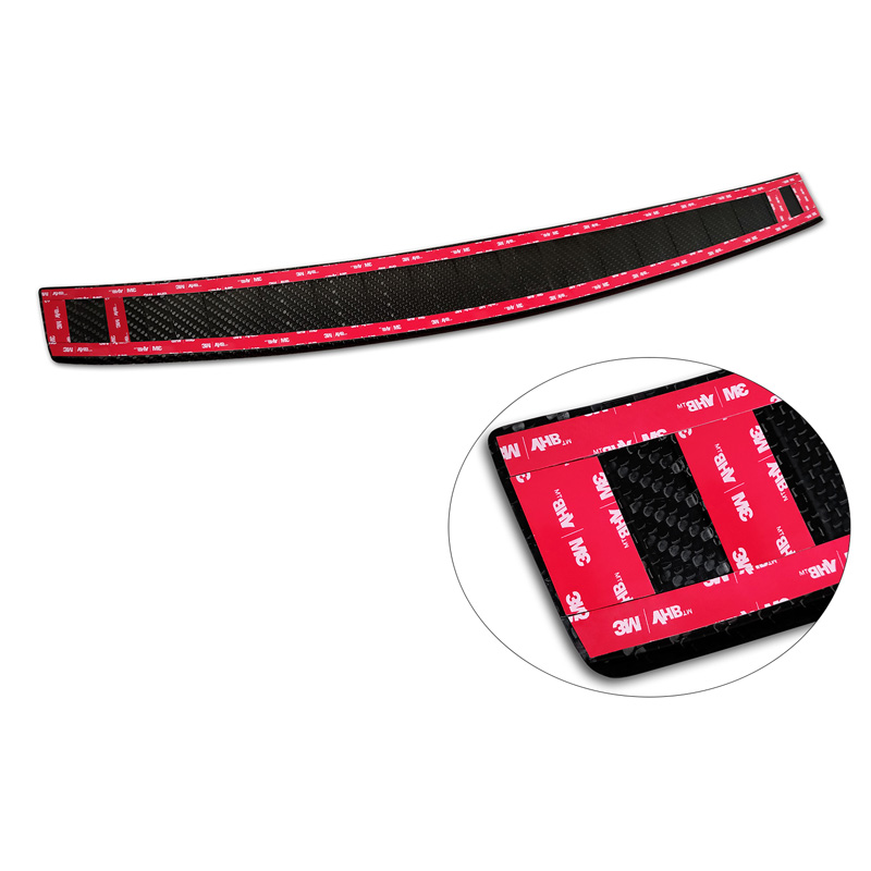 Protection de seuil arrière carboné 3D sur mesure pour Mercedes EQE (X294) SUV 2022- 'Ribs'