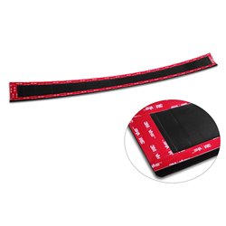 Protection de seuil arrière inox Noir-Chromé sur mesure pour Mercedes Classe-E Estate S213 2016- (incl. E53 AMG) 'Ribs'