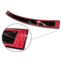 Protection de seuil arrière inox Noir-Chromé sur mesure pour Ford Edge II FL 2018- 'Ribs'