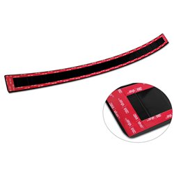 Protection de seuil arrière inox Noir-Chromé sur mesure pour BMW X1 U11 / U11 xLine 2022- 'Ribs'