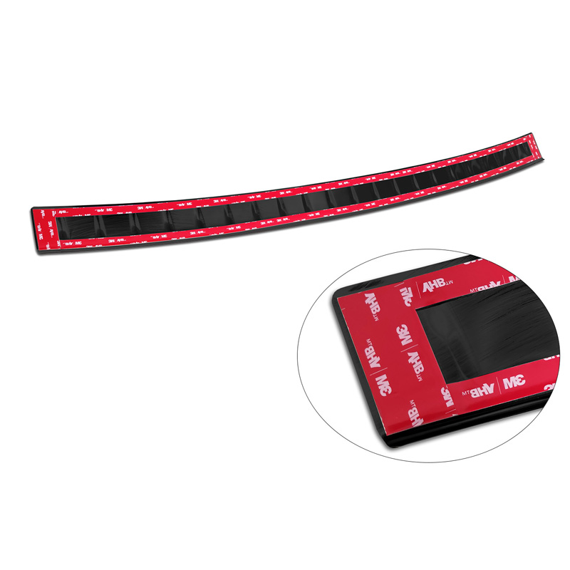 Protection de seuil arrière inox Noir-Chromé sur mesure pour Mercedes GLC II (X254) 2022- 'Ribs'