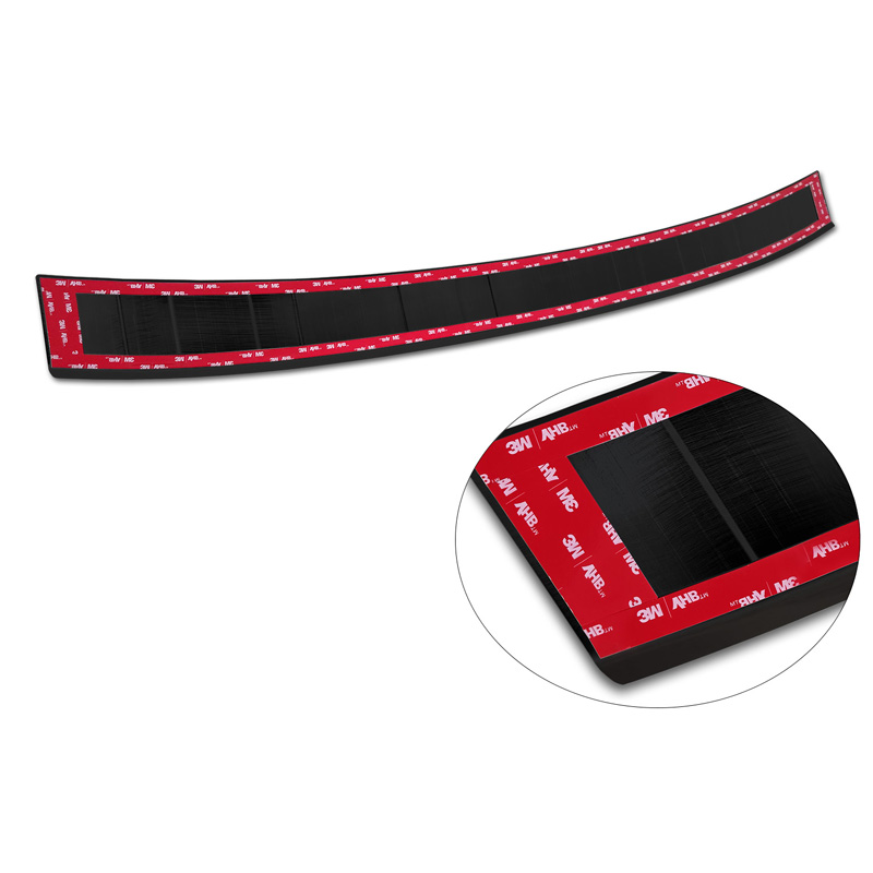 Protection de seuil arrière inox Chrome Noir sur mesure pour Volvo V60 II / V60 II Cross Country 2018- & V60 II Plug- In Hybrid 