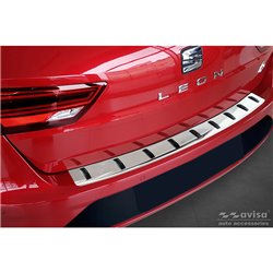 Protection de seuil arrière inox sur mesure pour Seat Leon ST (5F) 2013-2017 & Facelift 2017-2020 'STRONG EDITION'