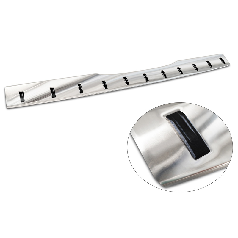 Protection de seuil arrière inox sur mesure pour Mercedes Vito / Classe V 2014-2019 & Facelift 2019- (hayon) 'STRONG EDITION'