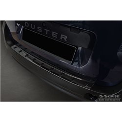 Protection de seuil arrière inox noir sur mesure pour Dacia Duster 2010-2013 & Facelift 2013-2017 'STRONG EDITION'
