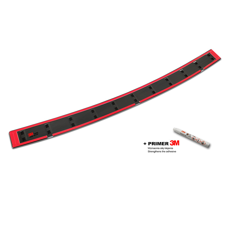 Protection de seuil arrière inox noir sur mesure pour Volkswagen Transporter T5 2003-2015 incl. Multivan/Caravelle 'STRONG EDITI