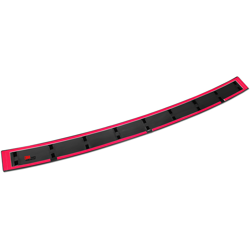 Protection de seuil arrière inox noir sur mesure pour Skoda Kamiq 2019- 'STRONG EDITION'