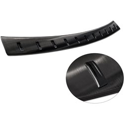 Protection de seuil arrière inox noir sur mesure pour Subaru Forester (SK) 2018- 'STRONG EDITION'