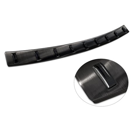 Protection de seuil arrière inox noir sur mesure pour Audi A4 Avant B9 (incl. S-Line) 2015-2019 & Facelift 2019- 'STRONG EDITION