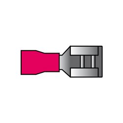 Carpoint Cosses Plates Femelles 541 Rouge 10-pièces