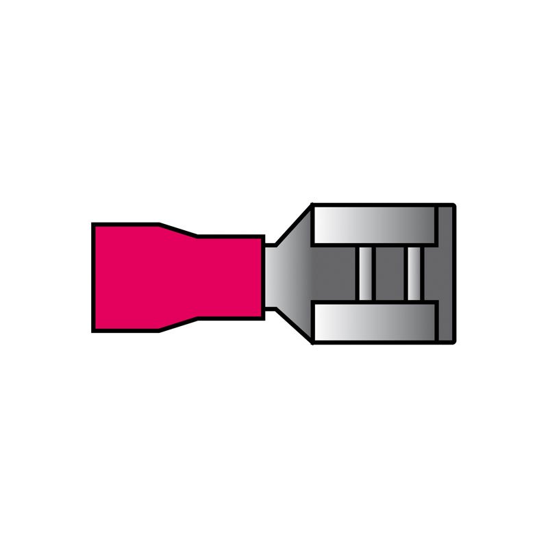 Carpoint Cosses Plates Femelles 541 Rouge 10-pièces