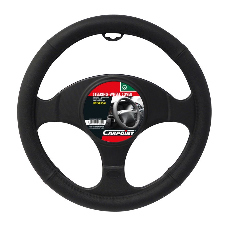 Carpoint Housse de Volant Universelle Cuir - Noir