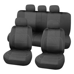 Carpoint Housses de Siège Universelles Paris 9-pièces - Noir/Gris