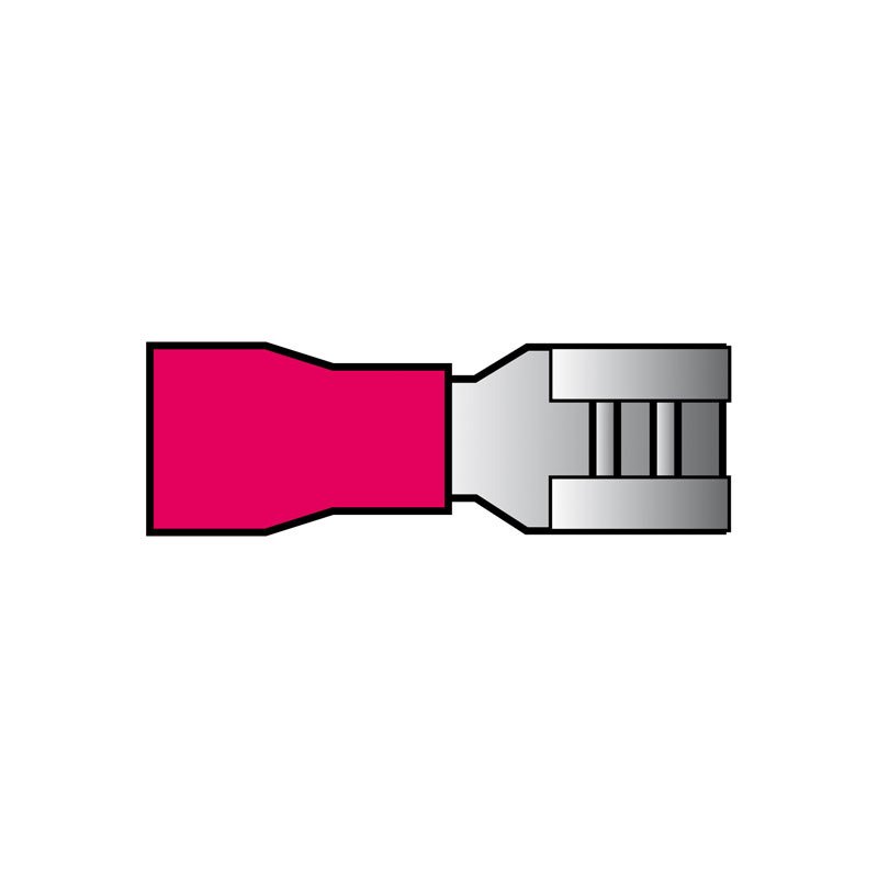 Carpoint Cosses Plates Femelles 741 Blister Rouge 10-pièces