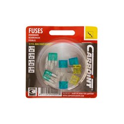Carpoint Assortiment de Fusibles Enfichable Mini 10-pièces