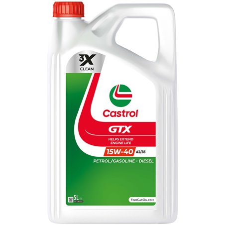 Castrol Huile Moteur GTX 15W-40 A3/B3 5-litre