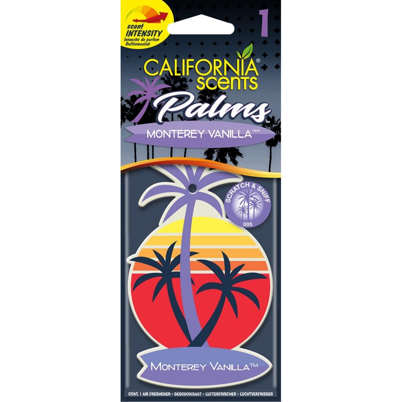 California Scents Désodorisant Palm Tree - Monterey Vanilla - 1 pièce
