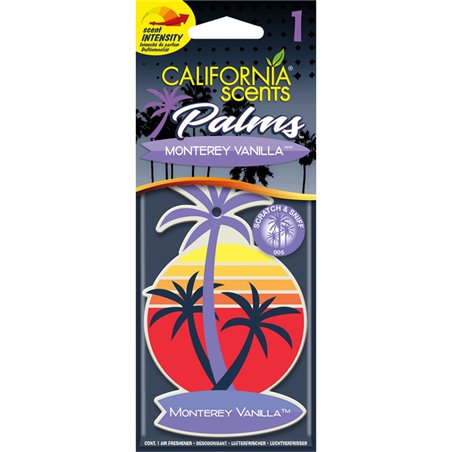 California Scents Désodorisant Palm Tree - Monterey Vanilla - 1 pièce