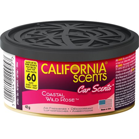 California Scents Désodorisant - Coastal Wild Rose - Canette 42gr