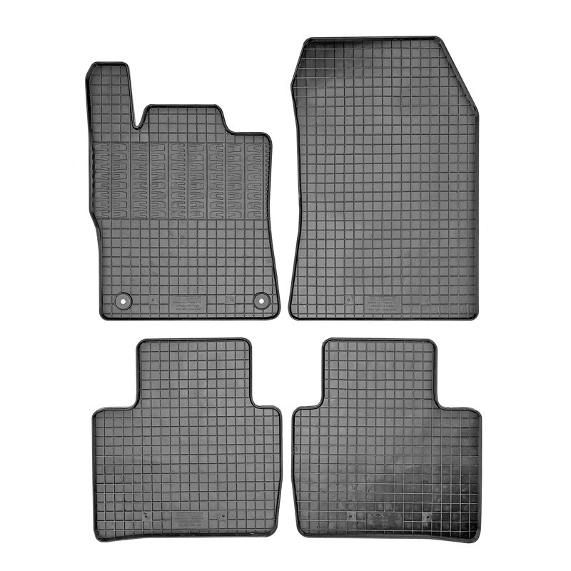 Set tapis de caoutchouc sur mesure pour Citroën C5 X 2021- (4-pièces + points de fixage)