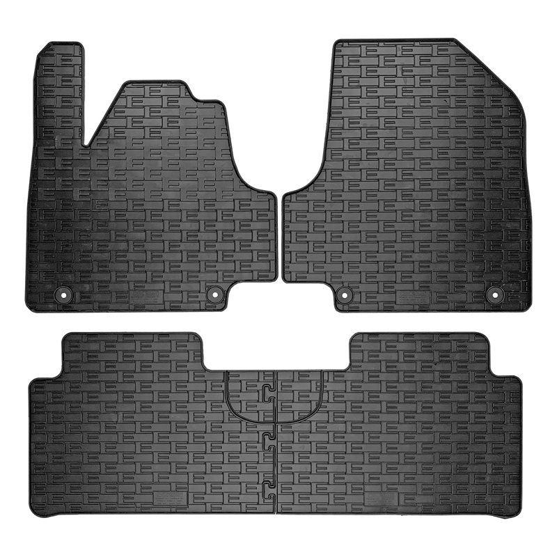 Set tapis de caoutchouc sur mesure pour Hyundai Ioniq 5 (NE) 2020- (3-pièces + points de fixage)
