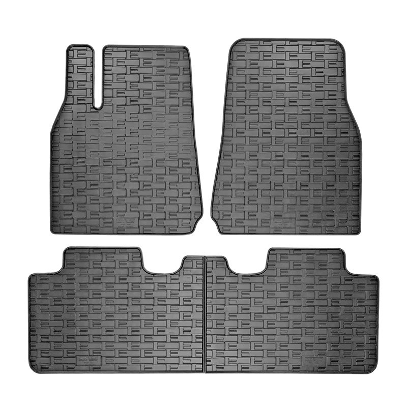 Set tapis de caoutchouc sur mesure pour Tesla Model Y 2020- (3-pièces + points de fixage)