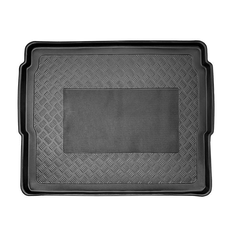 Bac de coffre 'anti-dérapant' sur mesure pour Peugeot 3008 II 2016- & Opel Grandland X 2017- (plancher de chargement élevé)