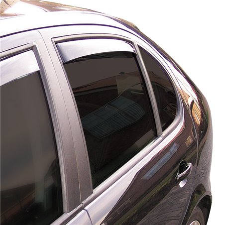 Déflecteurs latéraux Master Noir (arrière) sur mesure pour Citroen C3 Picasso 2009-