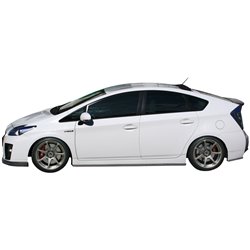 Chargespeed Jupes latérales sur mesure pour Toyota Prius 3 Hybrid 2009- 'BottomLine' (FRP)