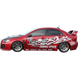Chargespeed Jupes latérales sur mesure pour Mitsubishi Lancer Evo X CZ4A (FRP)