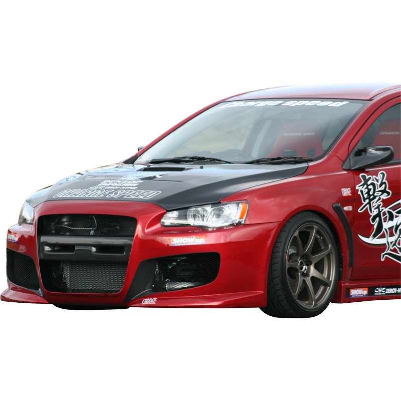 Chargespeed Capot sur mesure pour Mitsubishi Lancer Evo X CZ4A + prise d'air (FRP)
