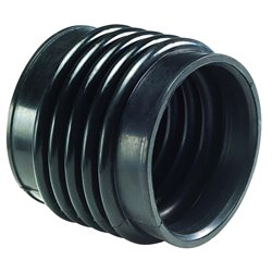 Argot en silicone flexible - Noir - 76->76mm - Longueur 82mm