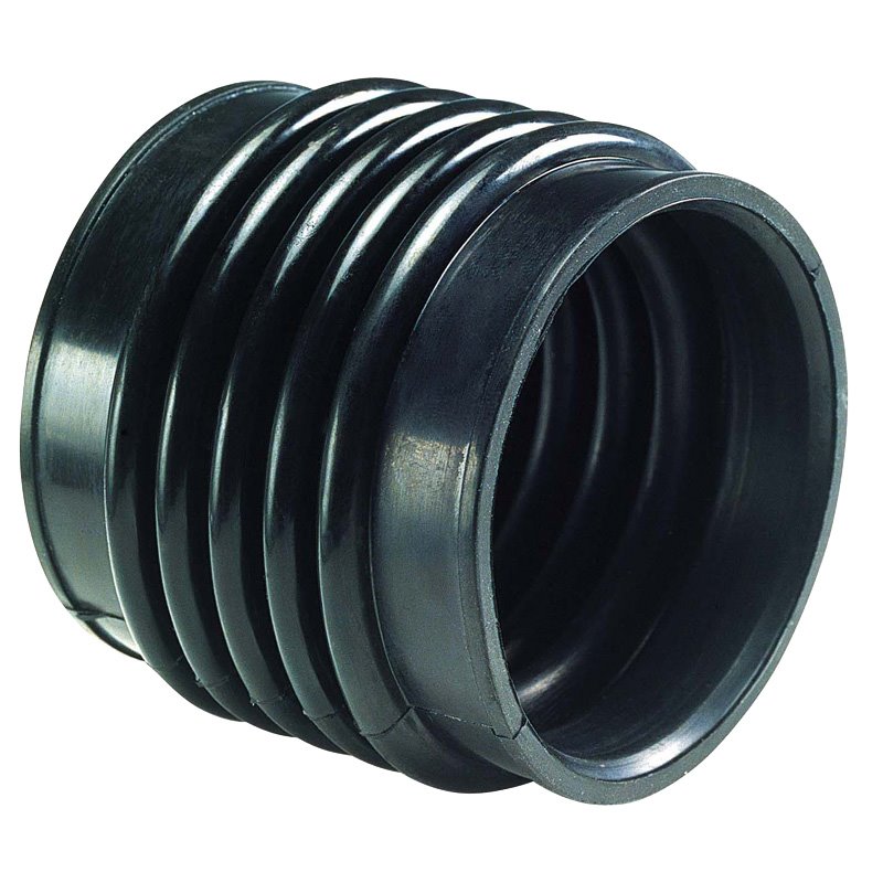 Argot en silicone flexible - Noir - 76->76mm - Longueur 82mm