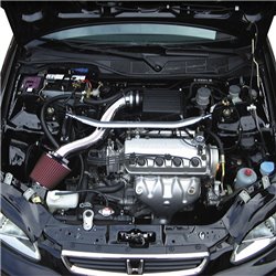 Tube de filtre à air d'aluminium sur mesure pour Honda Civic/CRX 1988-1992 excl. 76mm filtre à air