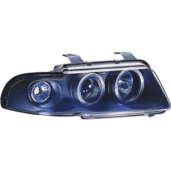 Set de Phares sur mesure pour Audi A4 B5 1995-1998 - Noir - incl. Clignotants & anneaux Angel-Eyes